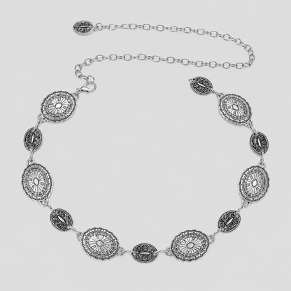 Western Concho Antique Gold Waist Chain Belt
