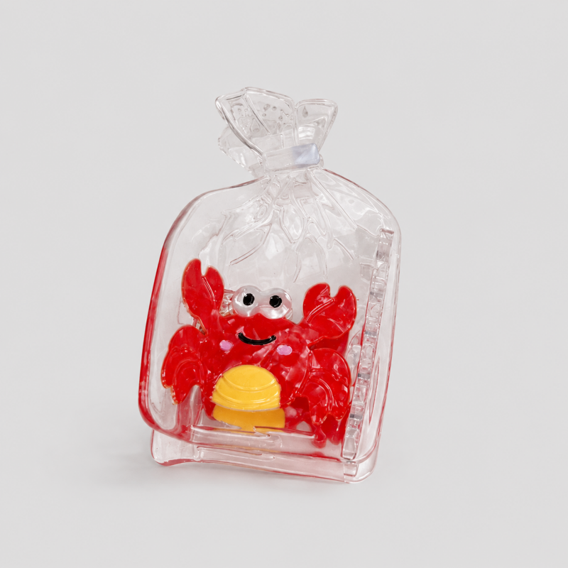 Cartoon Red Crab Hair Claw Clip