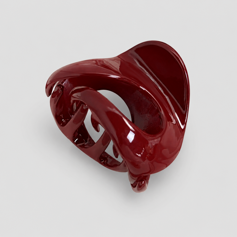 Mini Solid Color Heart Hair Claw Clip