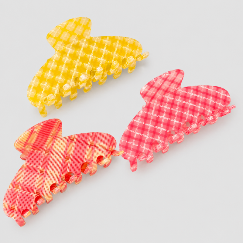 Gingham Claw Clip