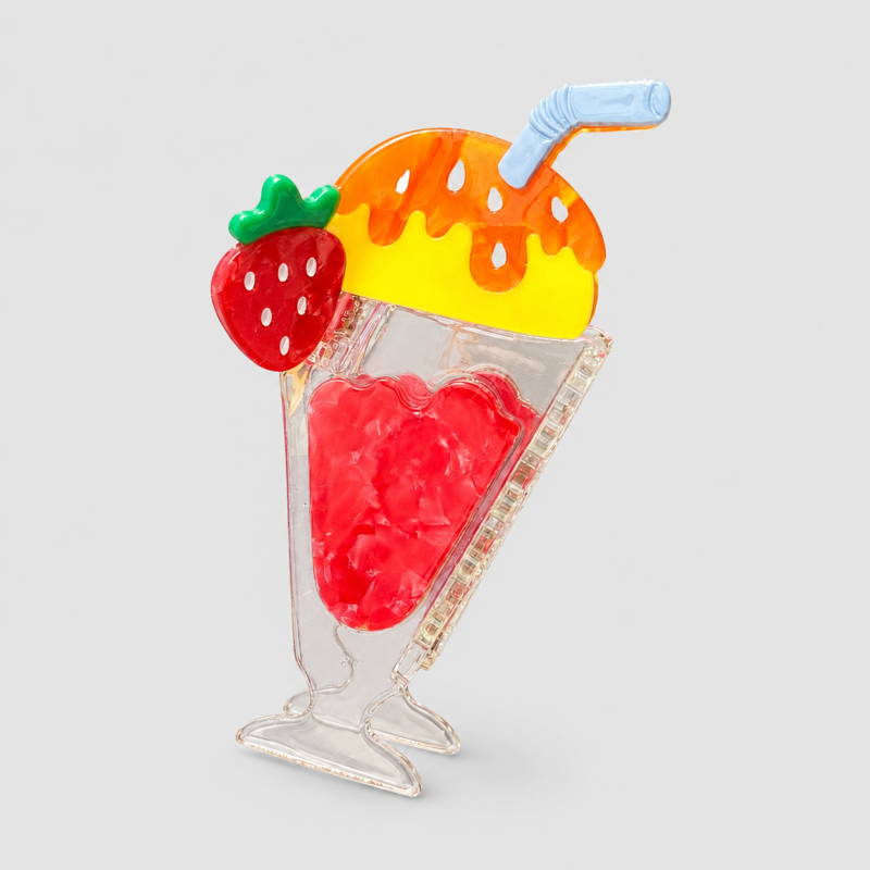 Ice Cream Shark Hair Claw Clip
