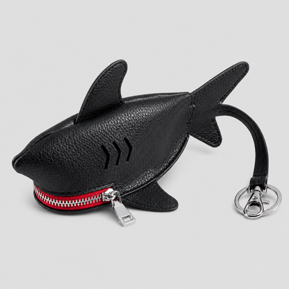 Faux Leather Shark Coin Pouch