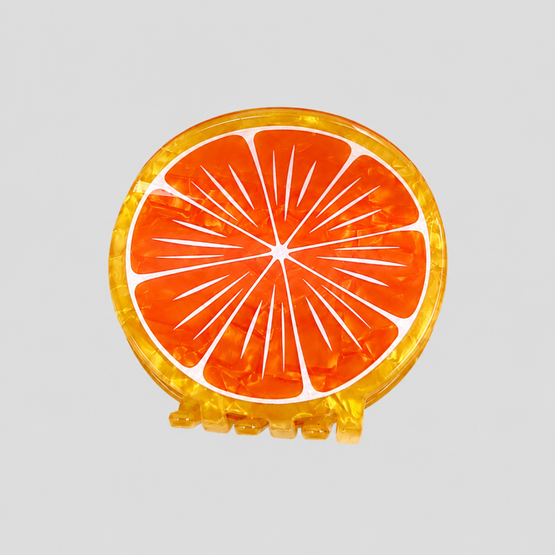 Round Fruit Slice Hair Claw Clip