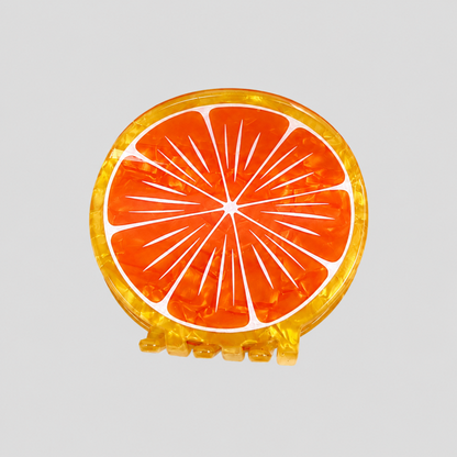 Round Fruit Slice Hair Claw Clip