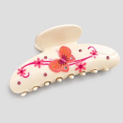 Bee & Flower Large Hair Claw Clip