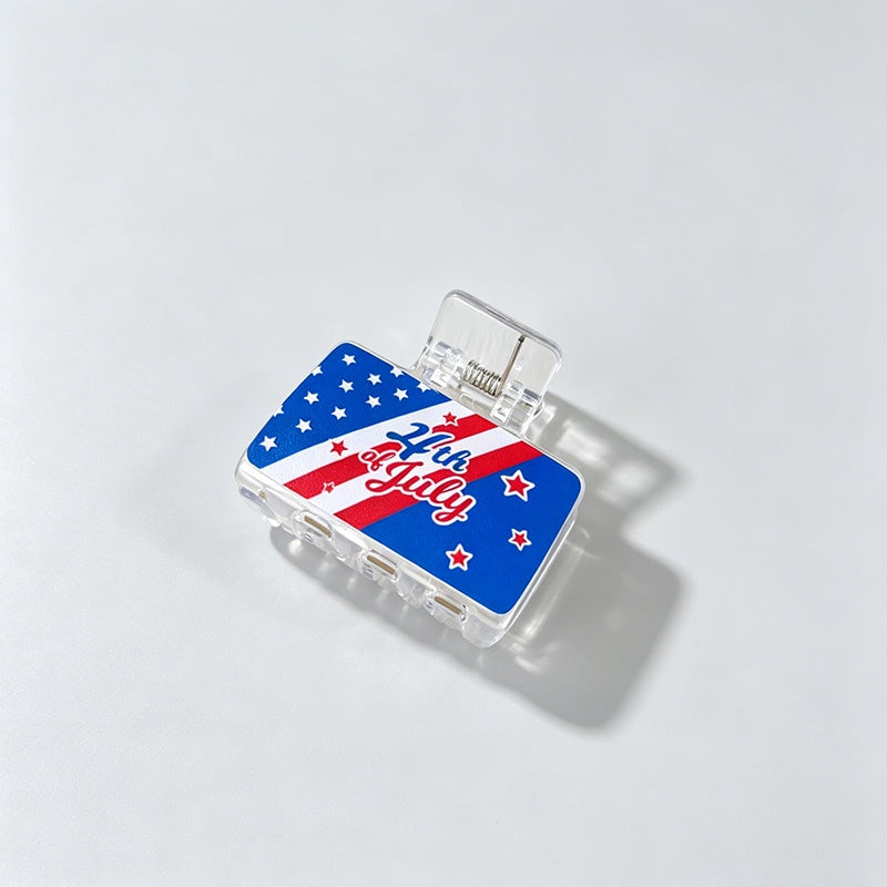 USA Flag Print Hair Clip