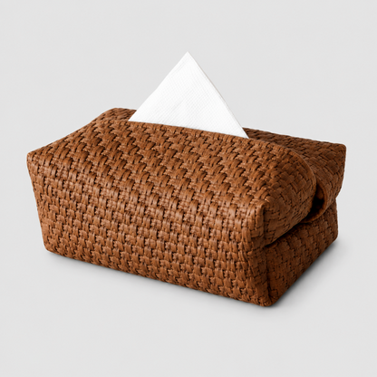 Faux Straw Tissue Box