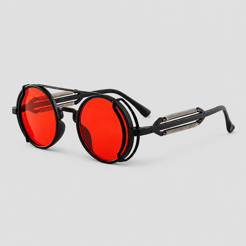 Retro Double-Layer Round Sunglasses
