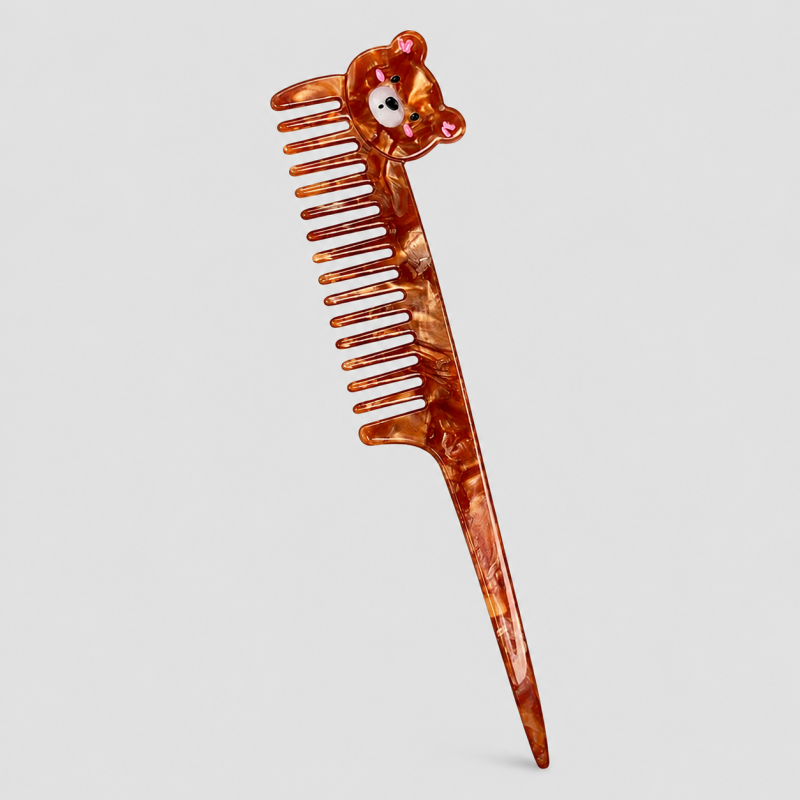 Bear Head Hair Pick Comb