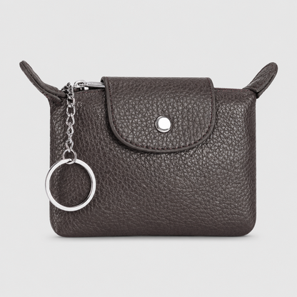 Faux Leather Zipper Coin Pouch