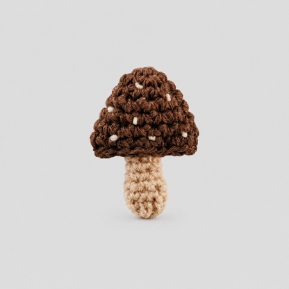 Crochet Mushroom Faux Wool Brooch