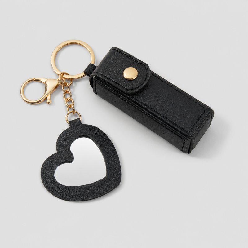 Everyday Heart Mirror Lipstick Holder Charm