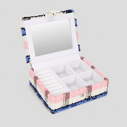 Plaid Travel Jewelry Box