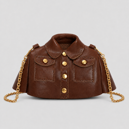 Mini Pleated Shirt Crossbody Bag