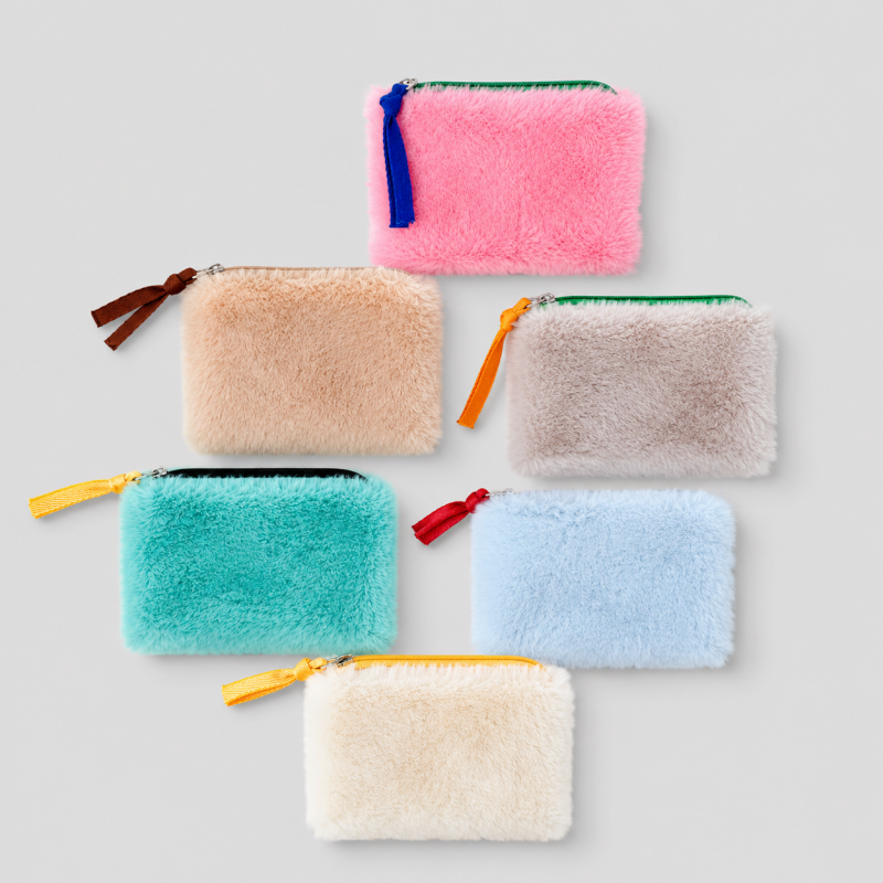 Plush Zippered Mini Storage Pouch