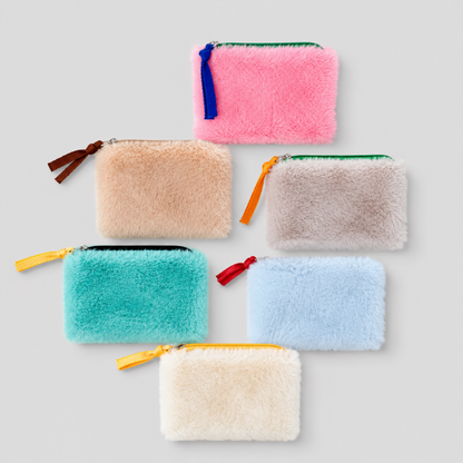 Plush Zippered Mini Storage Pouch