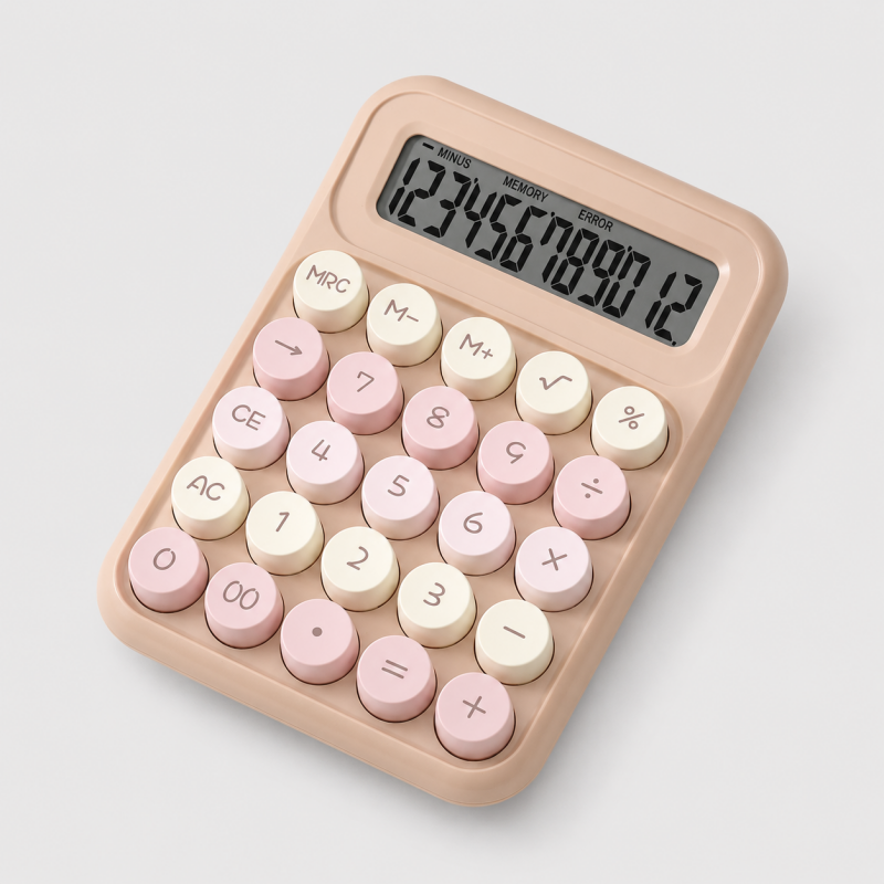 Color Mechanical Button Desktop Calculator