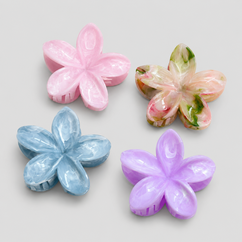 Floral Large Hair Claw Clip