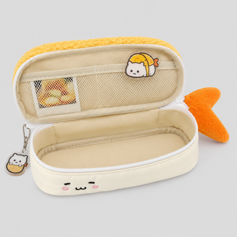 Fried Shrimp Plush Pencil Case