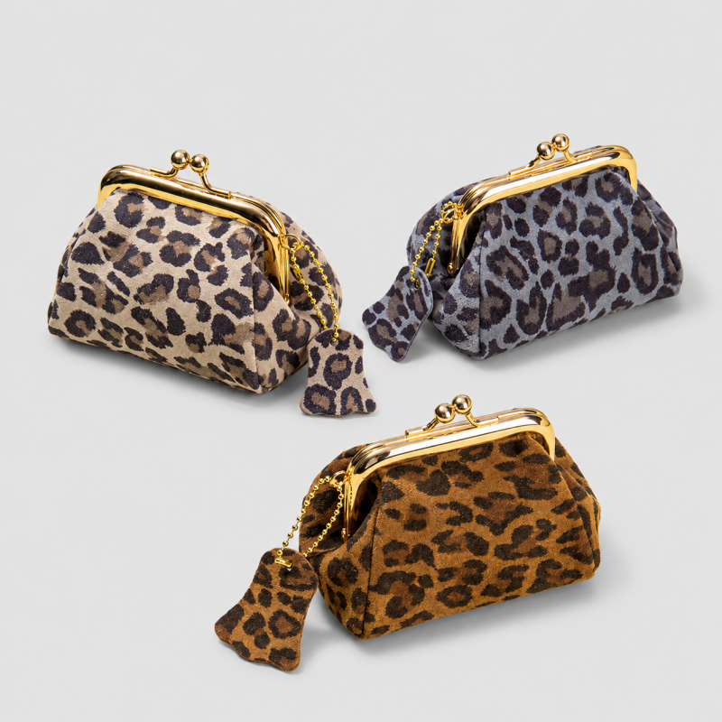 Leopard Kiss Lock Pouch