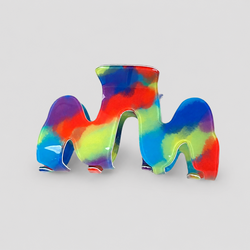 M Shape Rainbow Gradient Hair Claw Clip