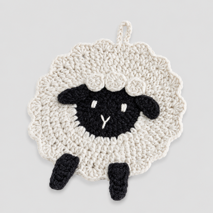 Hand Crocheted Mini Sheep Coaster