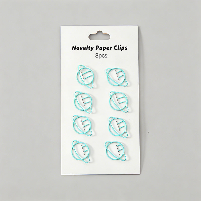 8PCS Creative Shaped Metal Bookmark Paper Clips