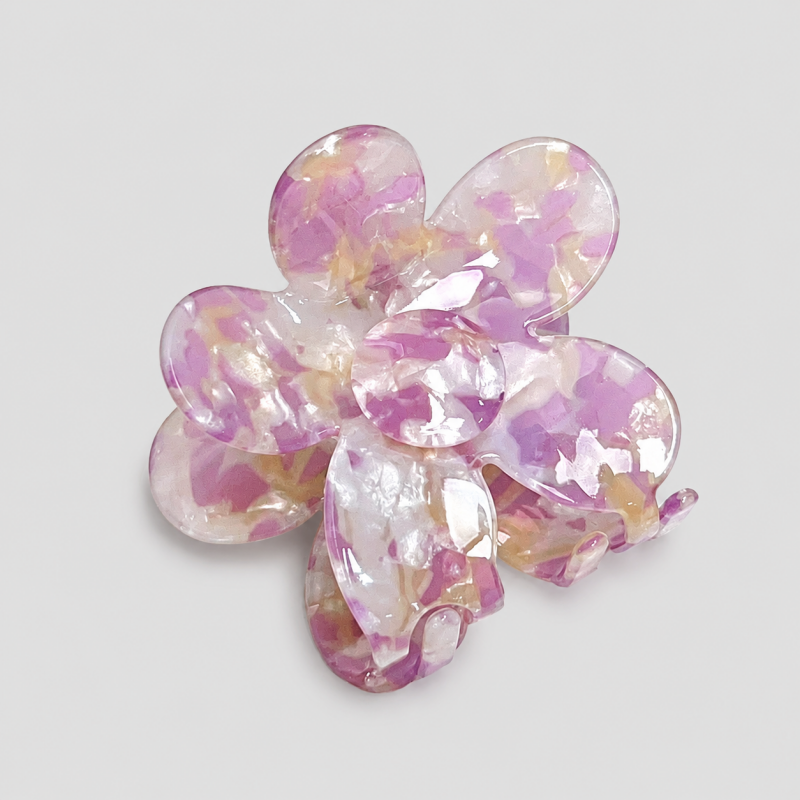 Floral Flower Shark Hair Claw Clip