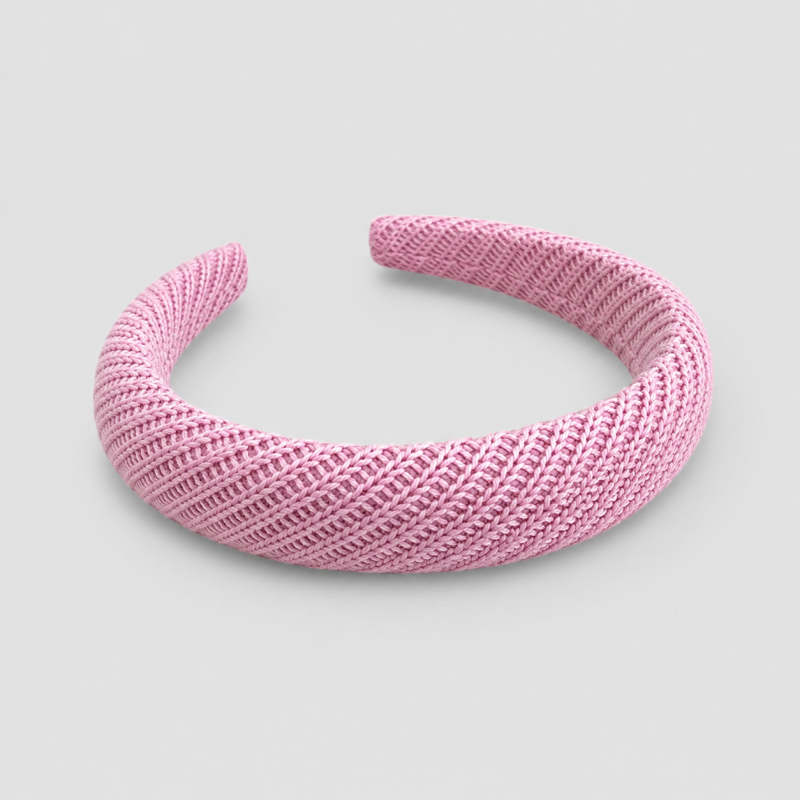Solid Color Knitted Wide Fabric Headband