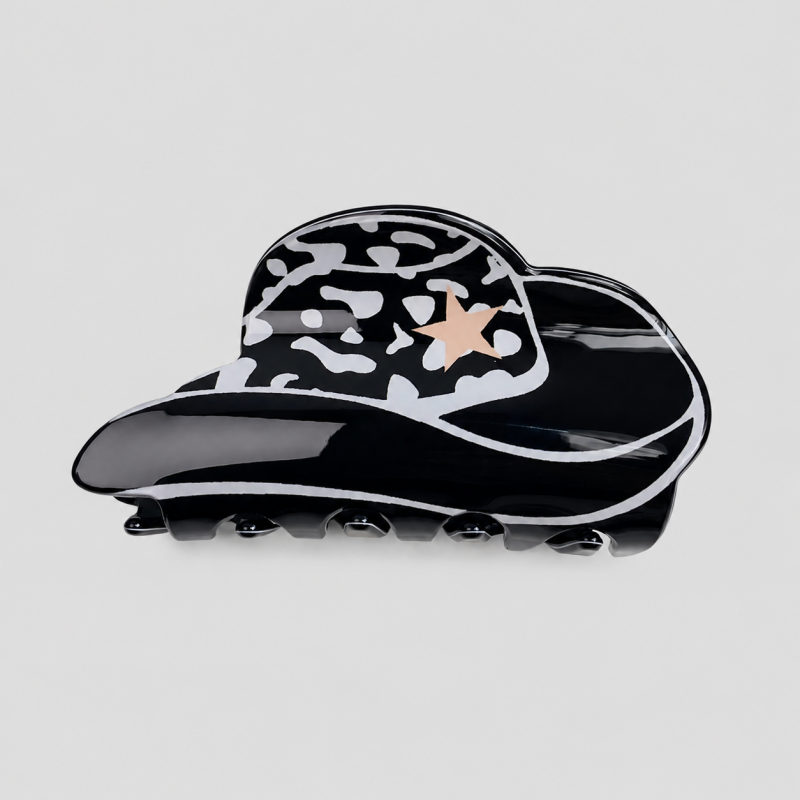 Western Cowboy Hat Hair Claw Clip