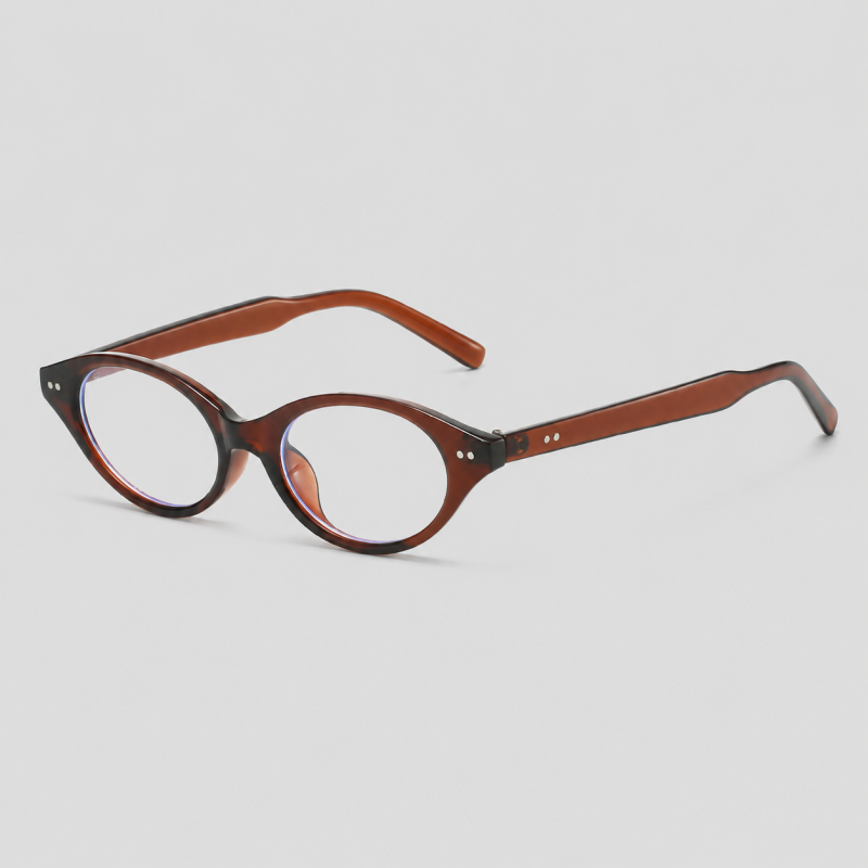 Tiny Oval Two Rivet Decor Retro Y2K Sunglasses