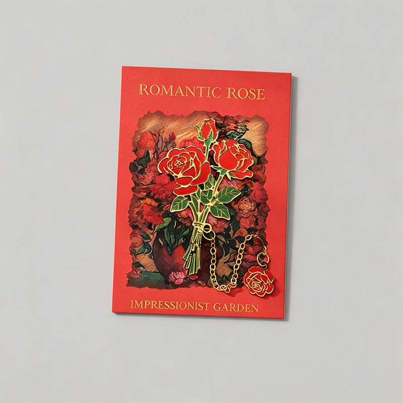 Impression Floral Metal Bookmarks
