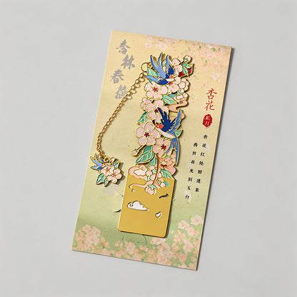 5 Random Retro Oil Painting Floral Metal Paper Clips Sets