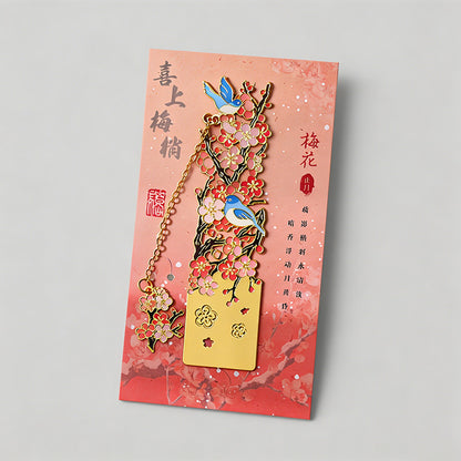 5 Random Retro Oil Painting Floral Metal Paper Clips Sets
