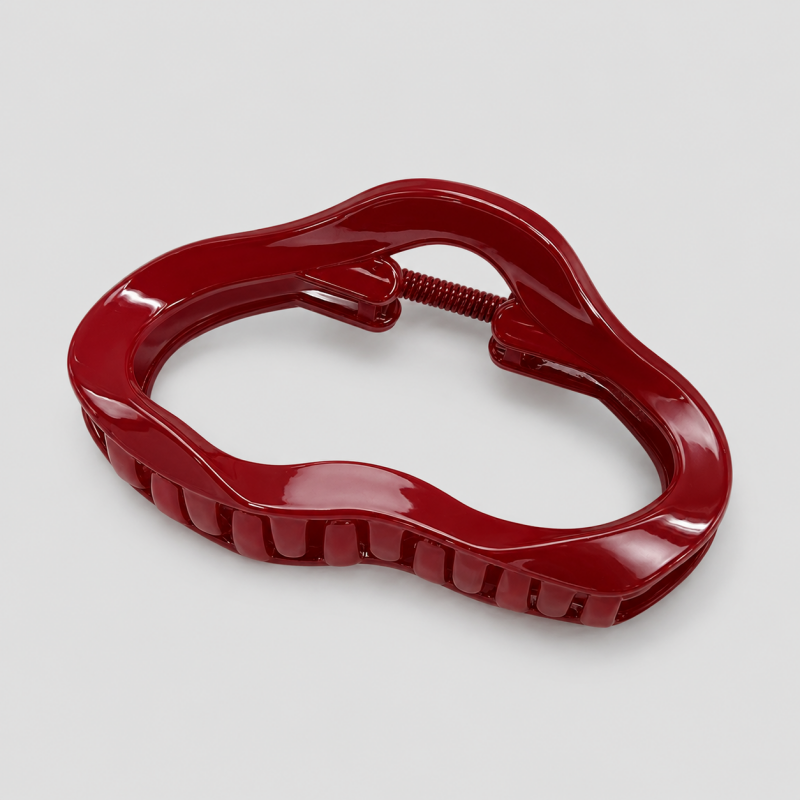 Solid Red Multi-Shape Shark Hair Claw Clip