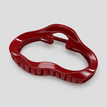 Solid Red Multi-Shape Shark Hair Claw Clip