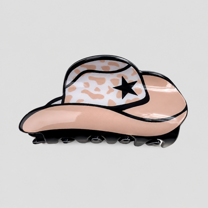 Western Cowboy Hat Hair Claw Clip