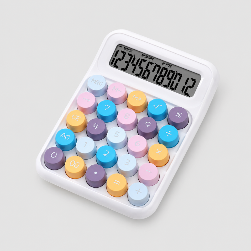 Color Mechanical Button Desktop Calculator