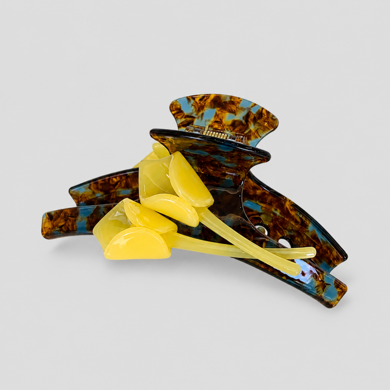 Tulip Flower Horseshoe Shark Hair Claw Clip