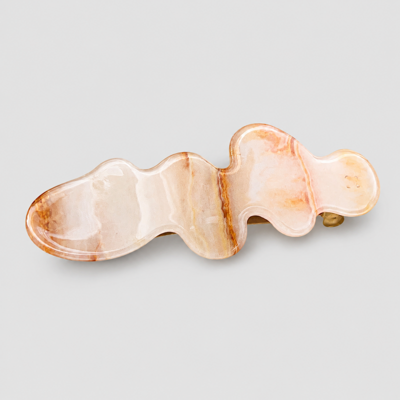 Wavy Irregular Marbled Hair Clip