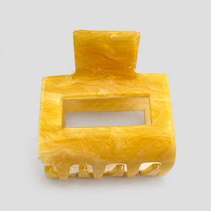 Yellow Marbled Hair Claw Clip