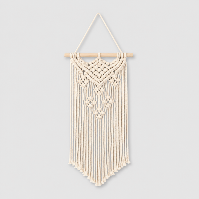 Pure Cotton Boho Star Mini Macrame Wall Hanging
