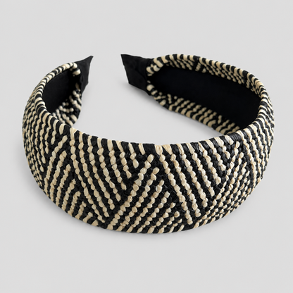 Faux Straw Woven Padded Headband