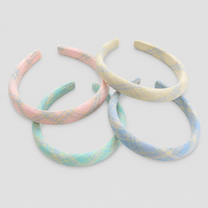 Fresh Sweet Macaron Plaid Headband