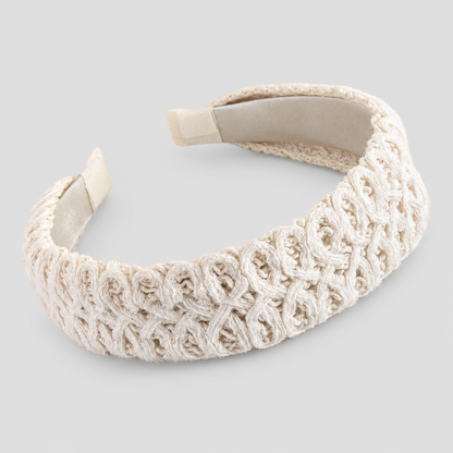 Handmade Crochet Floral Wide Headband
