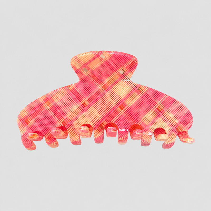 Gingham Claw Clip