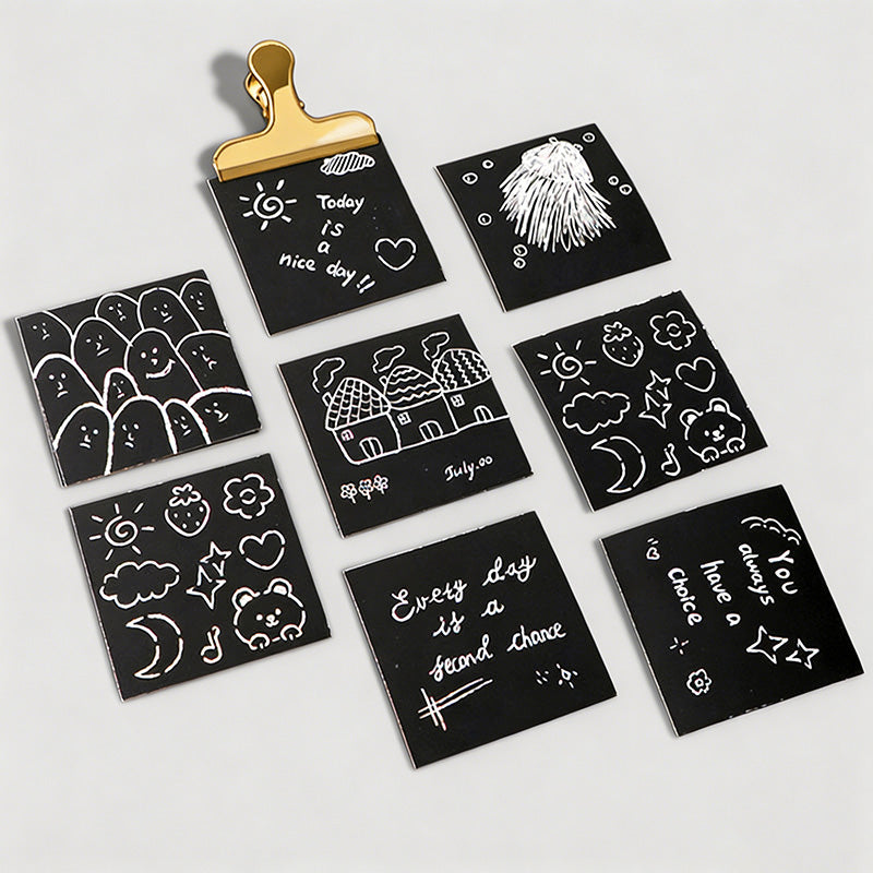 Kids Rainbow Scratch Art Paper Note Set