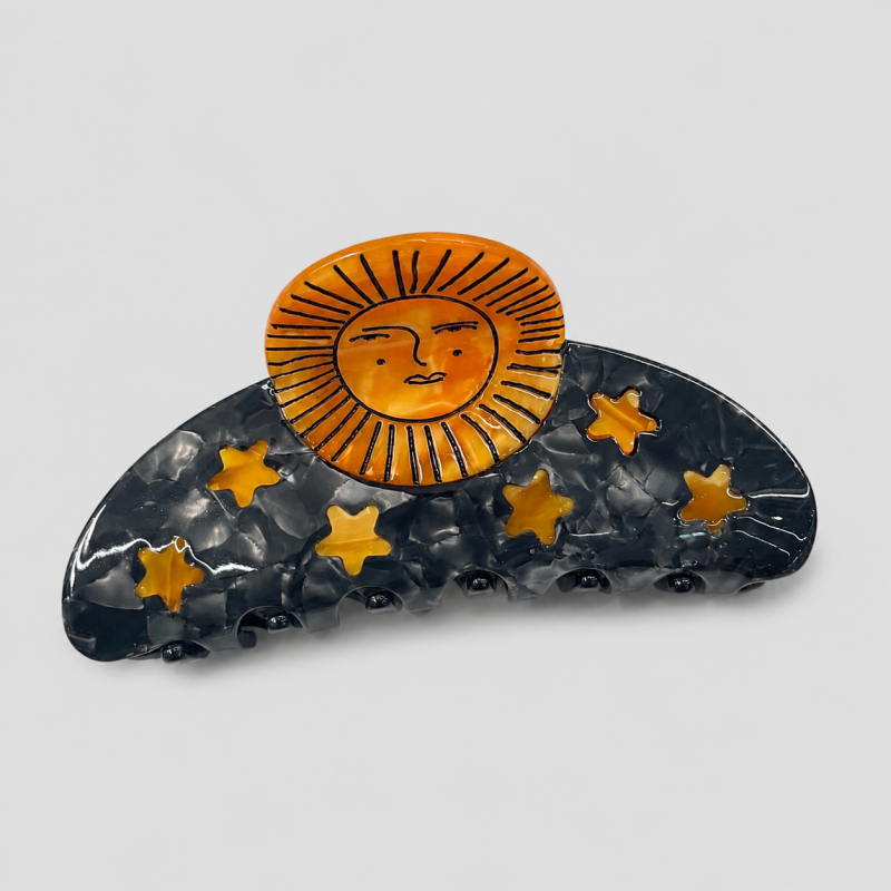 Sun Moon Angel Star Large Shark Hair Claw Clip