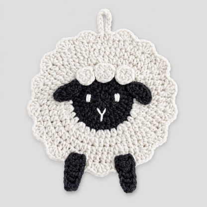 Hand Crocheted Mini Sheep Coaster
