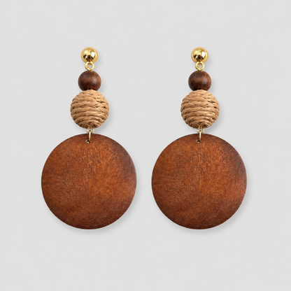 Wood Drop Earrings